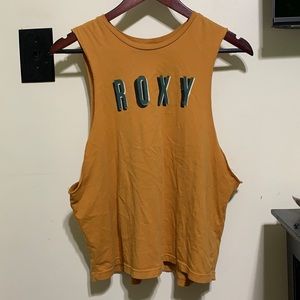 burnt orange and teal roxy tank